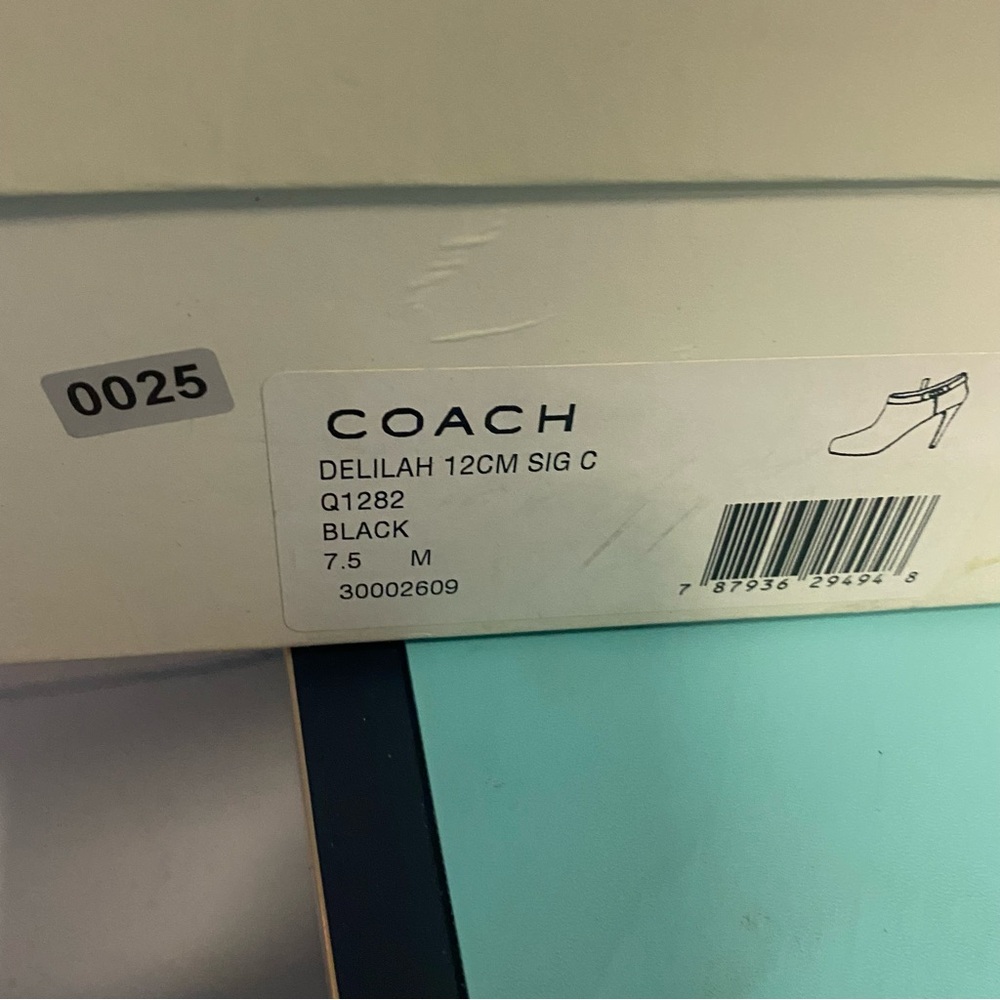 Coach Black Patterned Heeled Boots - Picture 7 of 8